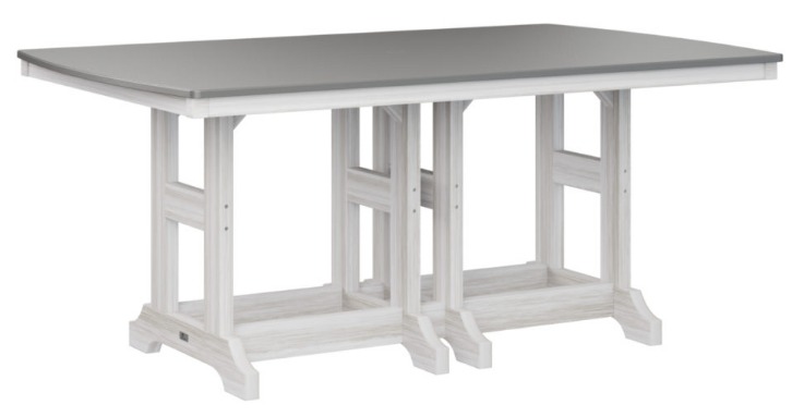 Berlin Gardens Garden Classic 44"x72" Hammered Rectangular Bar Height Table (Natural Finish)